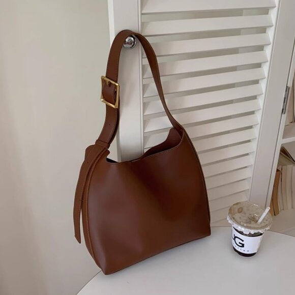 PU Leather Shoulder Bag for Women Large Capacity Multi-Way Casual Tote - Picture 8 of 9